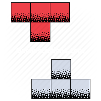 construction, blocks, tetris, shapes, squares, square